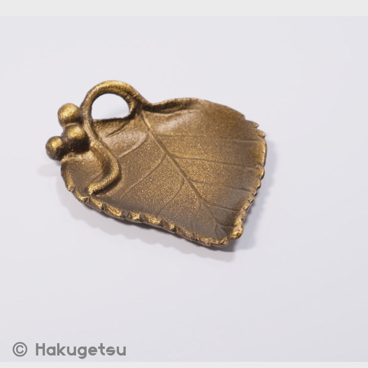 Bodhi Leaf Shaped Incense Plate, Made of Iron