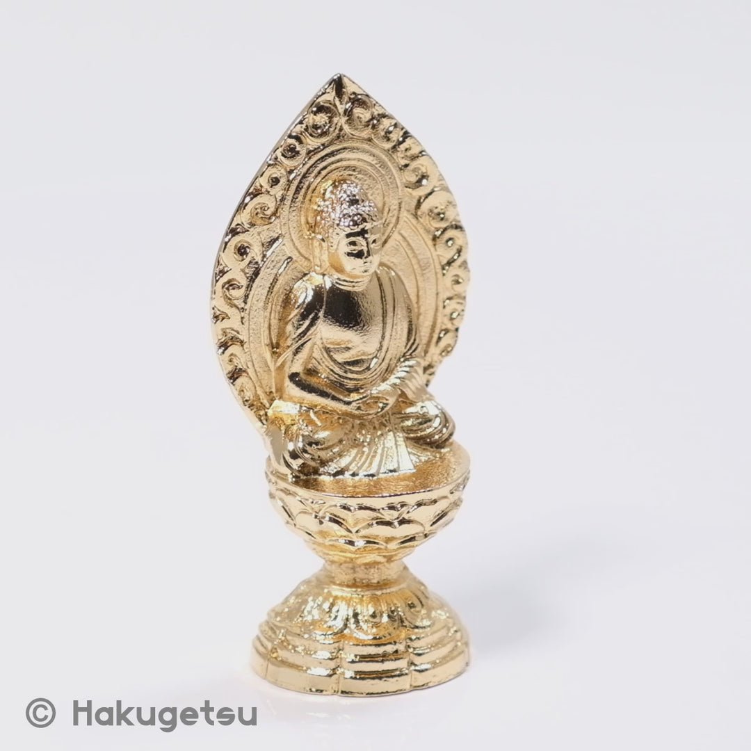 Statuette of The Buddha, Height 7cm  Pure Gold Plating