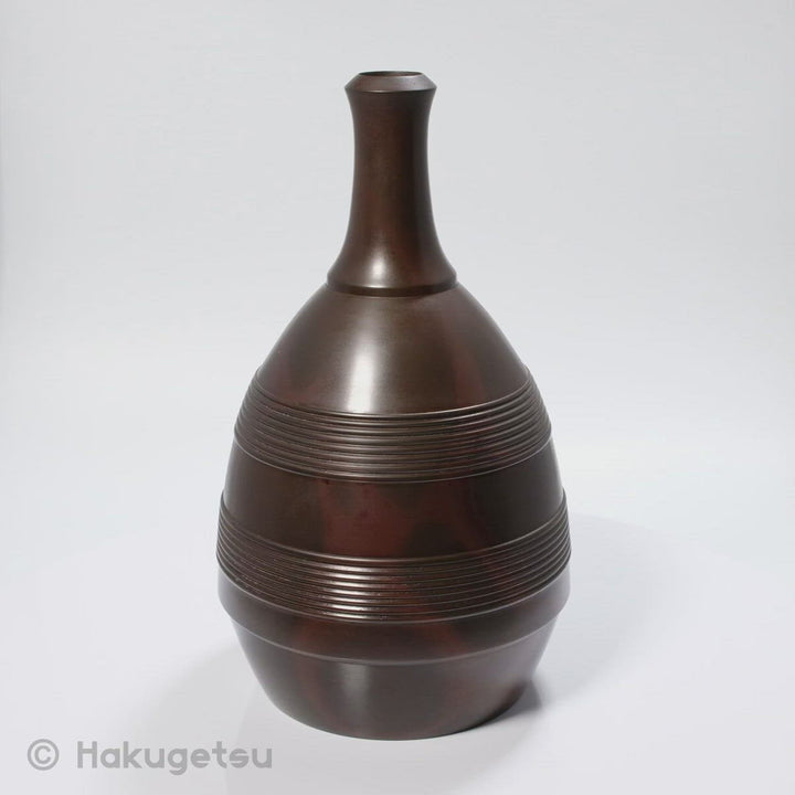 Copper Craft Vase, Title "Sensuji-tokkuri (千筋徳利)" Takaoka Copperware