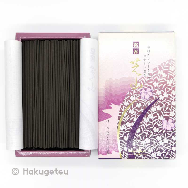 Meikoh Shibayama Incense, Sandalwood and Floral  Aroma - HAKUGETSU