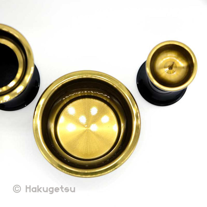 Suzukaze Three-Piece Buddhist Altar Set + Incense Container - HAKUGETSU