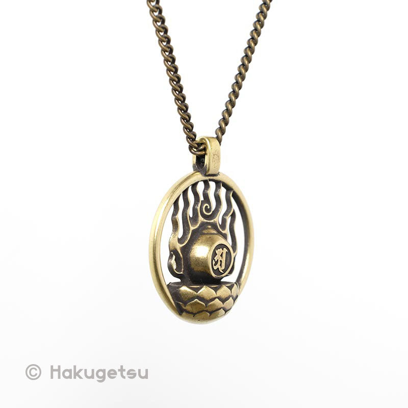 Cintāmaṇi Design Charm Necklaces with Sanskrit Seed Syllable, Vajrayana Buddhism - HAKUGETSU
