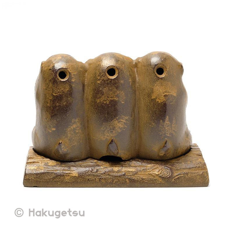"Three Wise Monkeys" Incense Burner - HAKUGETSU