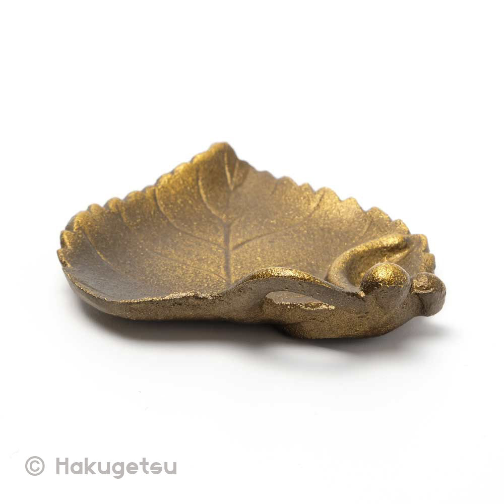 Bodhi Leaf Shaped Incense Plate, Made of Iron - HAKUGETSU