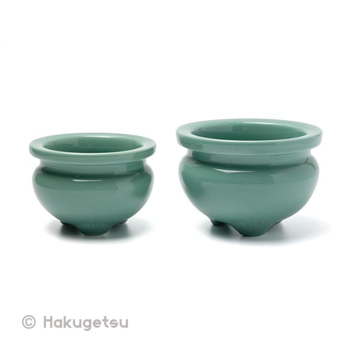 Ceramic Incense Burner, Plain Light Blue Color - HAKUGETSU