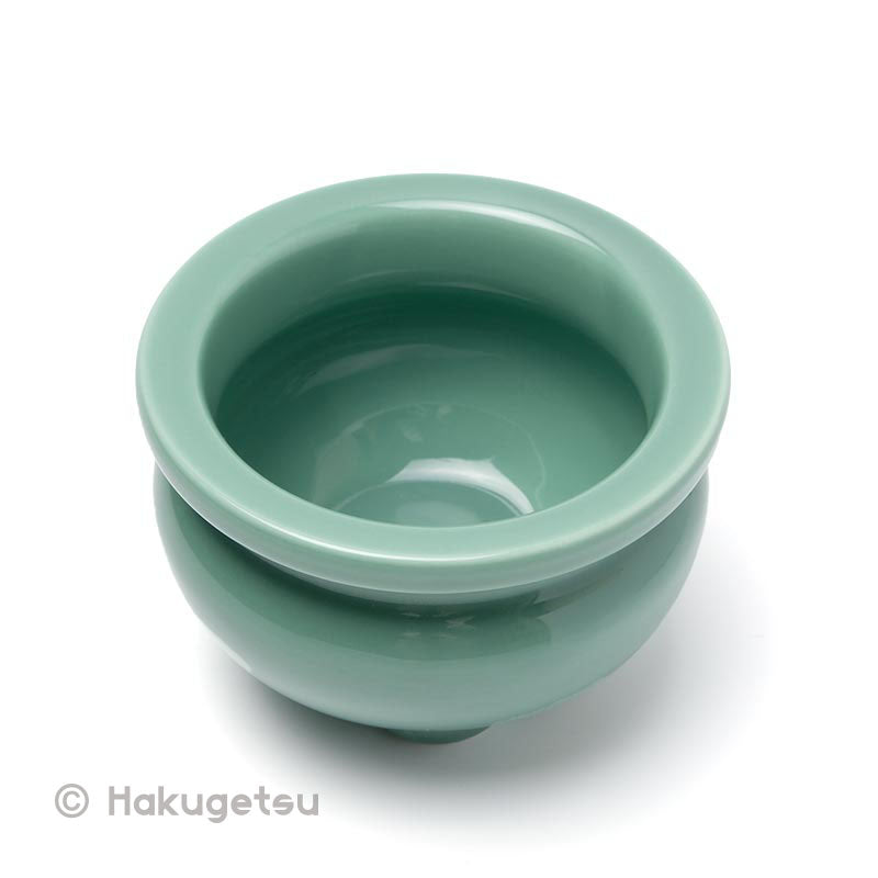 Ceramic Incense Burner, Plain Light Blue Color - HAKUGETSU
