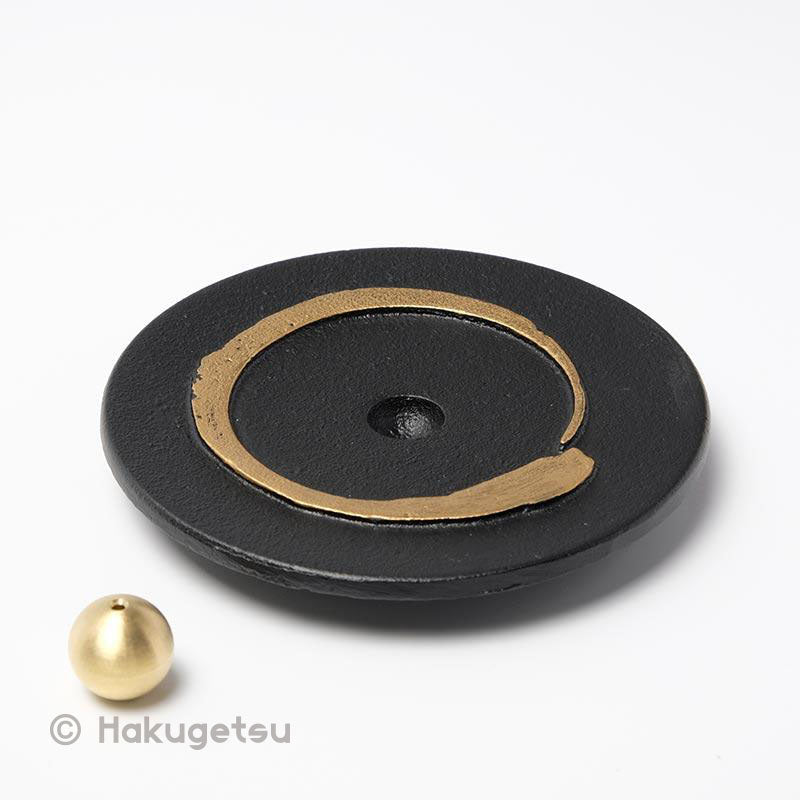 Zen Ensō Design Incense Holder Plate, 2 Color Variations - HAKUGETSU