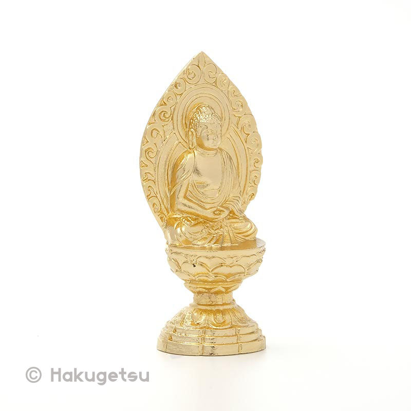 Statuette of The Buddha, Height 2.76 "  Pure Gold Plating - HAKUGETSU