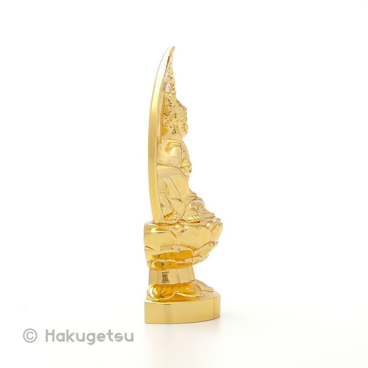 Statuette of Cintāmaṇicakra, Height 2.56" Pure Gold Plating - HAKUGETSU