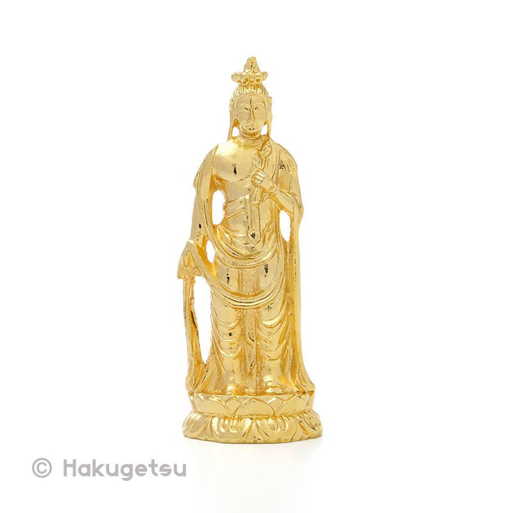 Statuette of Ekadaśamukha (Eleven-Headed Avalokiteśvara), Height 2.76" Pure Gold Plating - HAKUGETSU