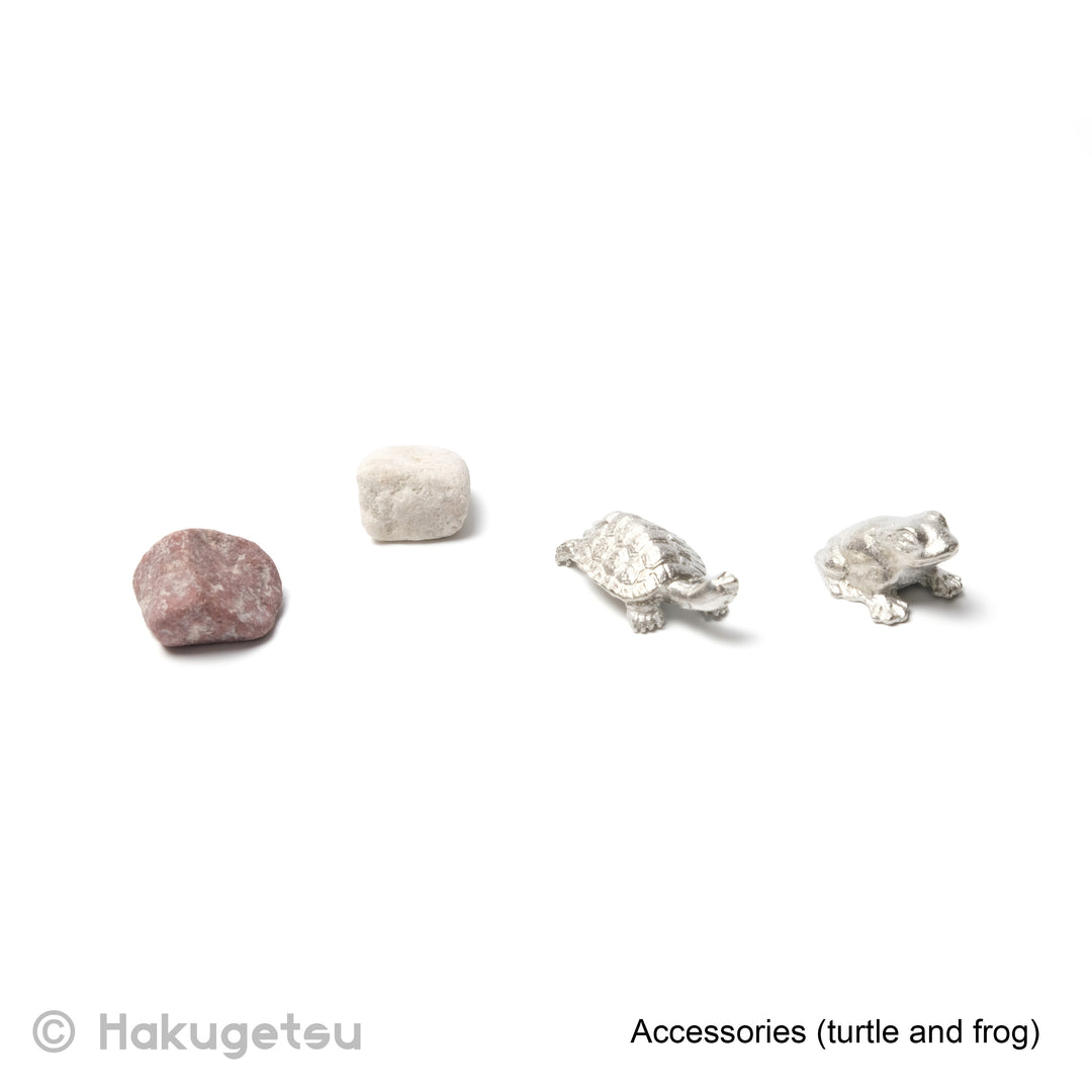 "Shizuka" Sand Mold Cast Flower Basin, Rectangular Type, 3 Size Variations, Optional Accessories Available - HAKUGETSU