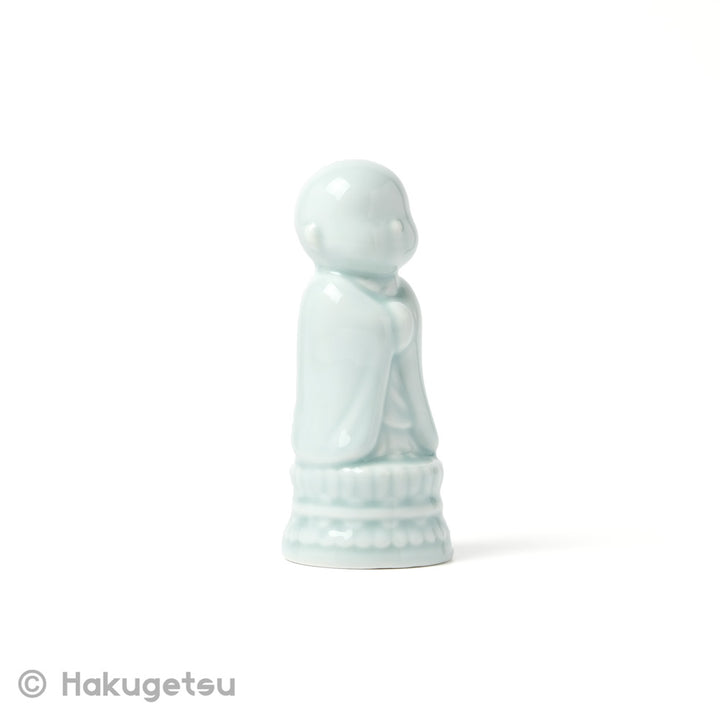 Ceramic Statuett of Kṣitigarbha (Mizuko Jizō), Height 12cm, 2 Color Variations - HAKUGETSU