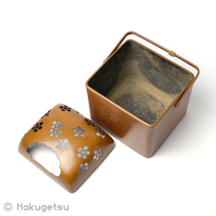 Small-sized Copper Craft Brazier with Handle [Secondhand] - HAKUGETSU