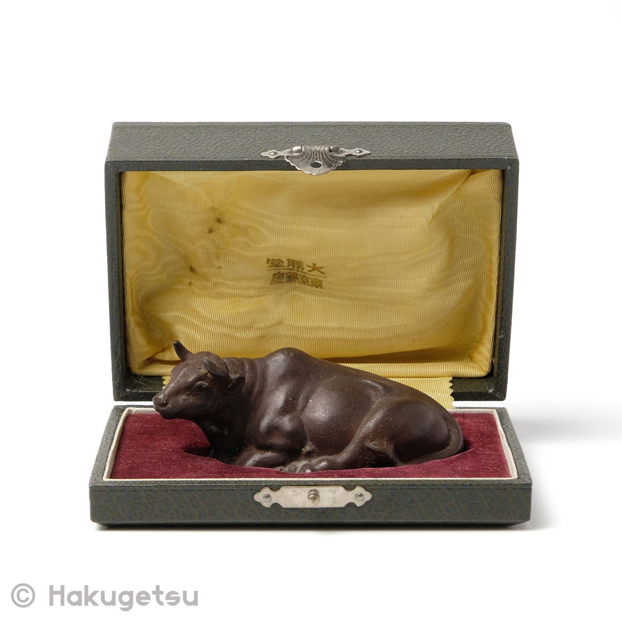 Japanese Small Copper Bull Figurine [Secondhand] - HAKUGETSU