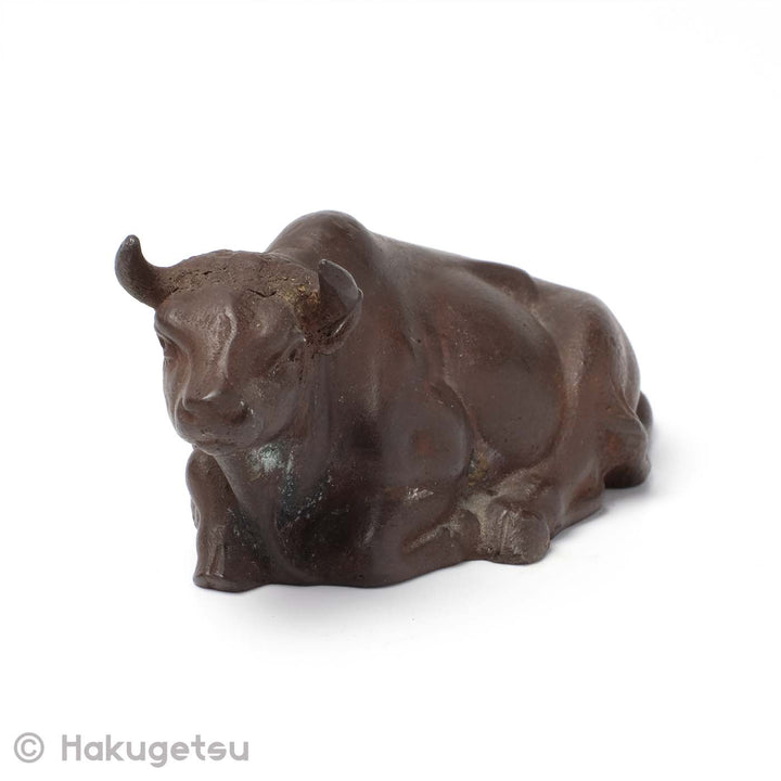 Japanese Small Copper Bull Figurine [Secondhand] - HAKUGETSU