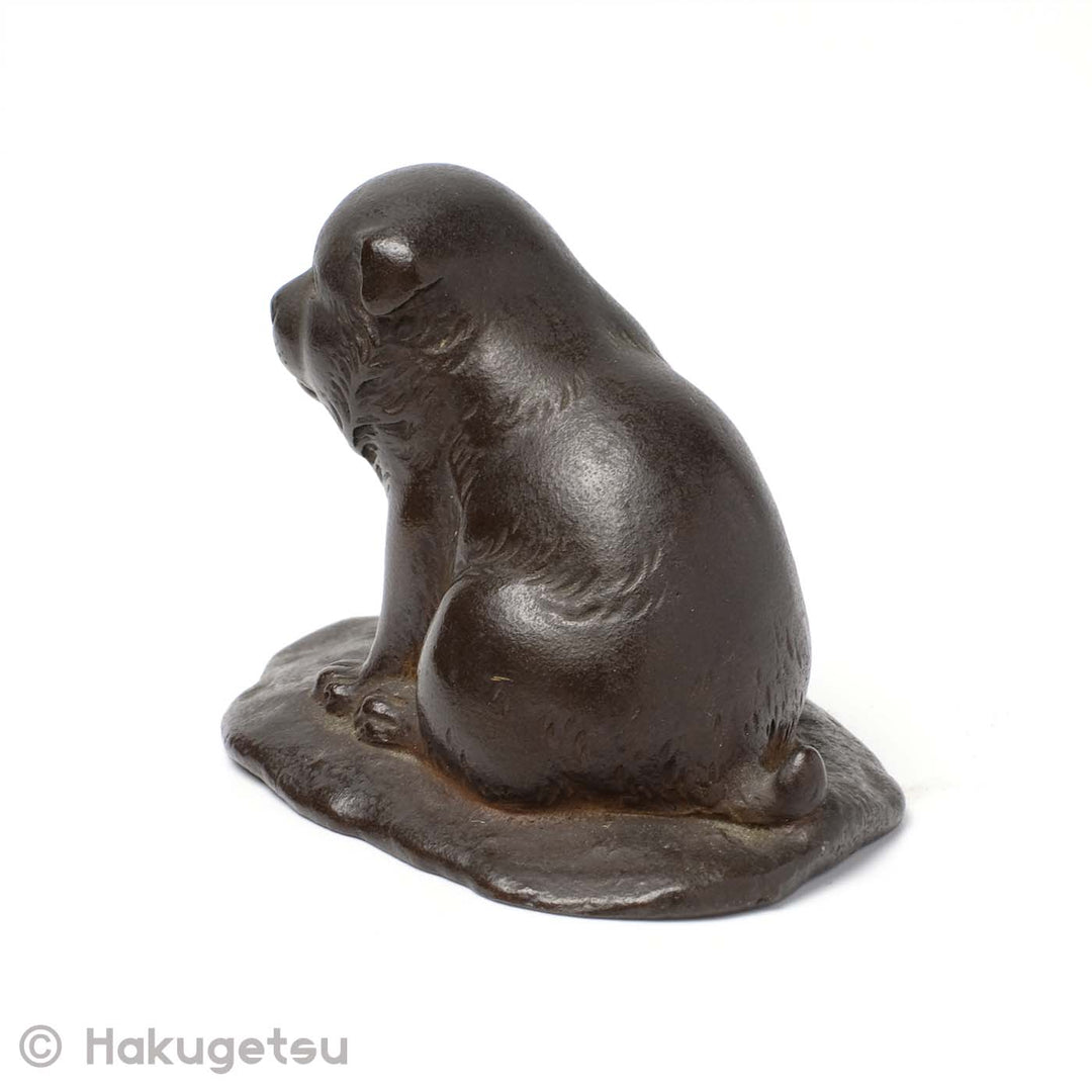 Japanese Small Copper Dog Figurine [Secondhand] - HAKUGETSU