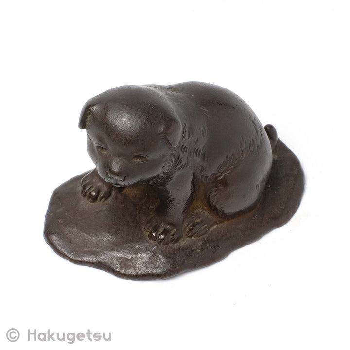 Japanese Small Copper Dog Figurine [Secondhand] - HAKUGETSU