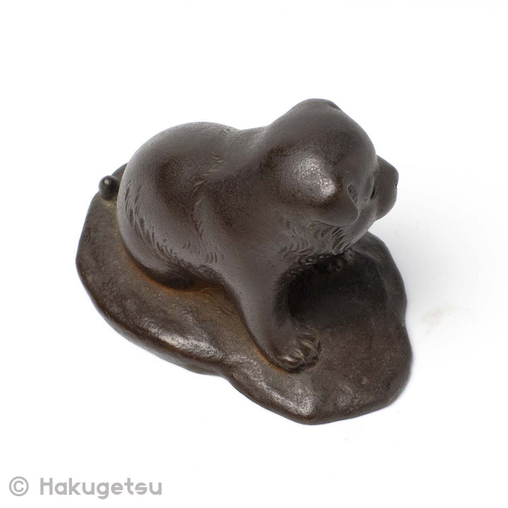 Japanese Small Copper Dog Figurine [Secondhand] - HAKUGETSU