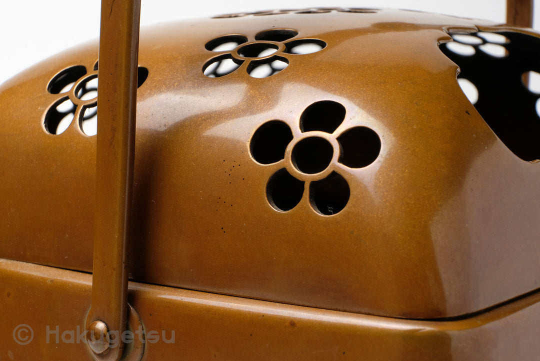 Small-sized Copper Craft Brazier with Handle [Secondhand] - HAKUGETSU