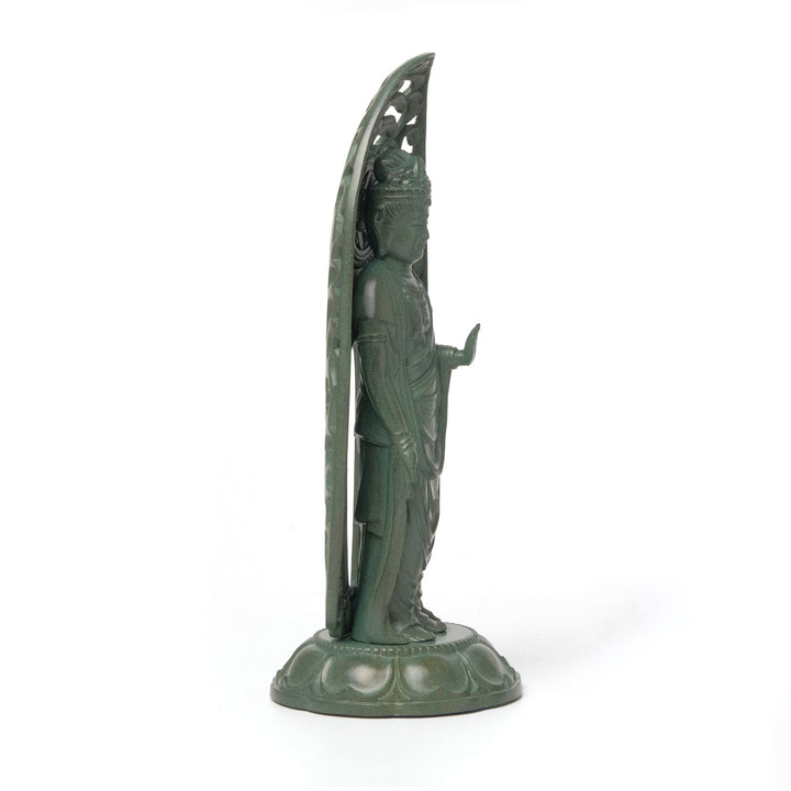 Statue of Āryāvalokiteśvara, Boat-Shaped Halo, Height 15.5cm, 2 Color Variations - HAKUGETSU