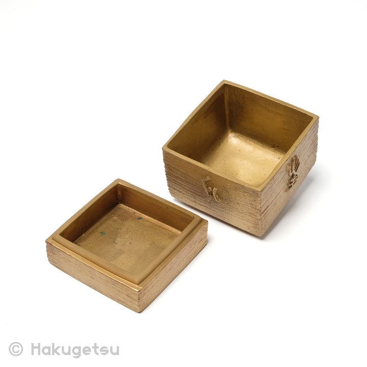 Modern Small Brass Container with Lid [Secondhand] - HAKUGETSU