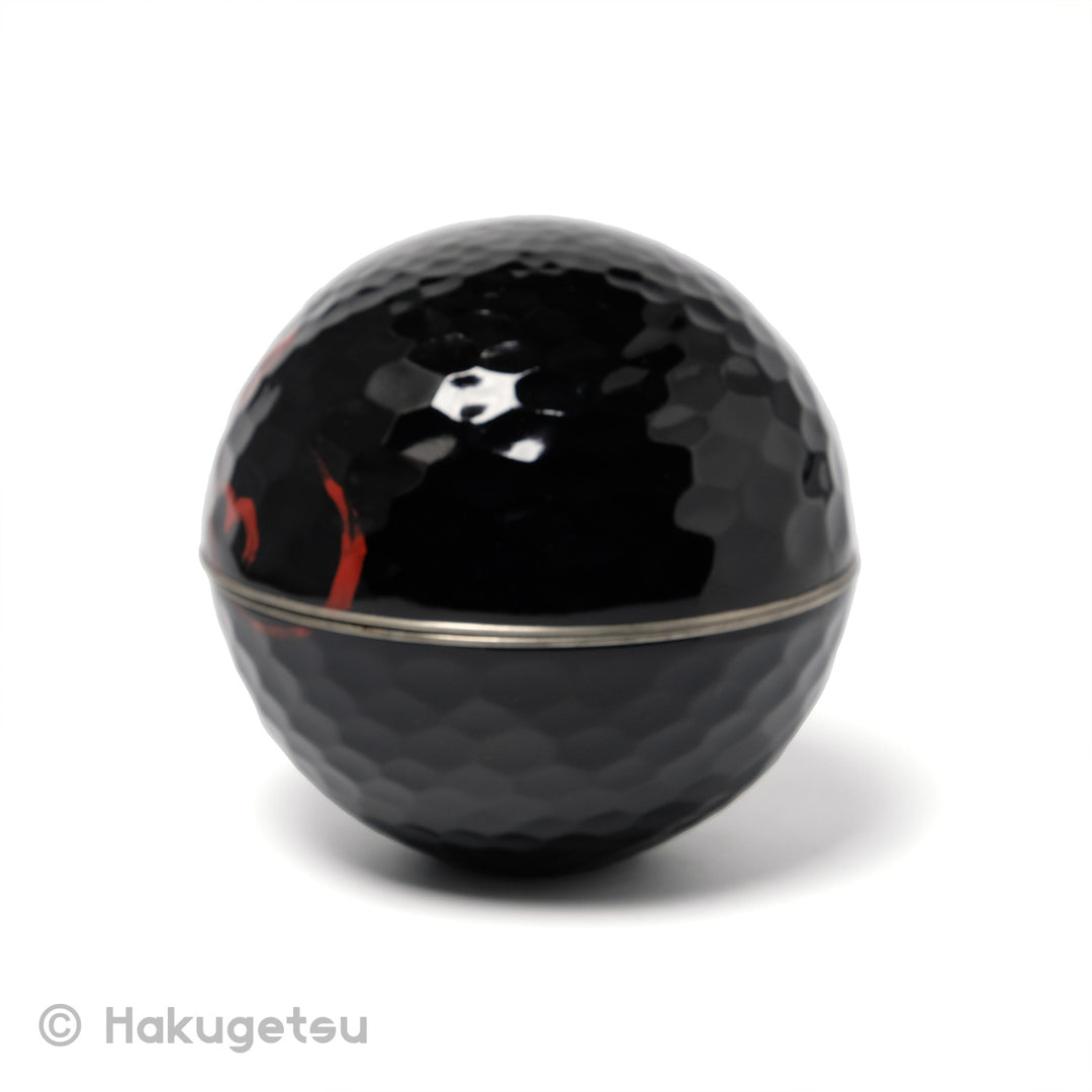 Spherical Shape Lacquer Container with the letter "Dragon" [Secondhand] - HAKUGETSU