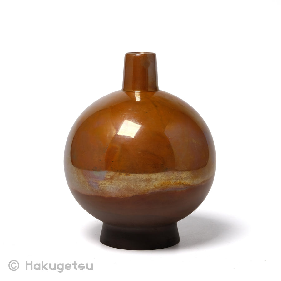 Copper Craft Vase, Title "Oak Acorn (樫の実)" [Secondhand] - HAKUGETSU