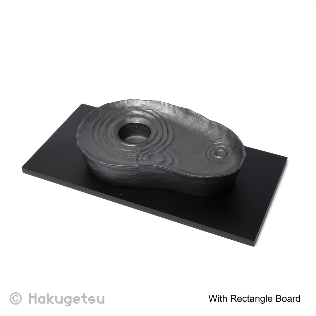 "Shizuka" Sand Mold Cast Basin,  Rough Surface Type "Katakago", Optional Accessories Available - HAKUGETSU