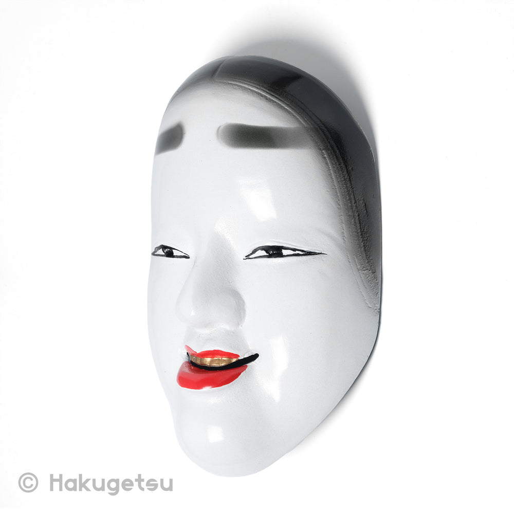 Ornamental Mask of Ko-omote (小面) Noh, Made of Iron - HAKUGETSU