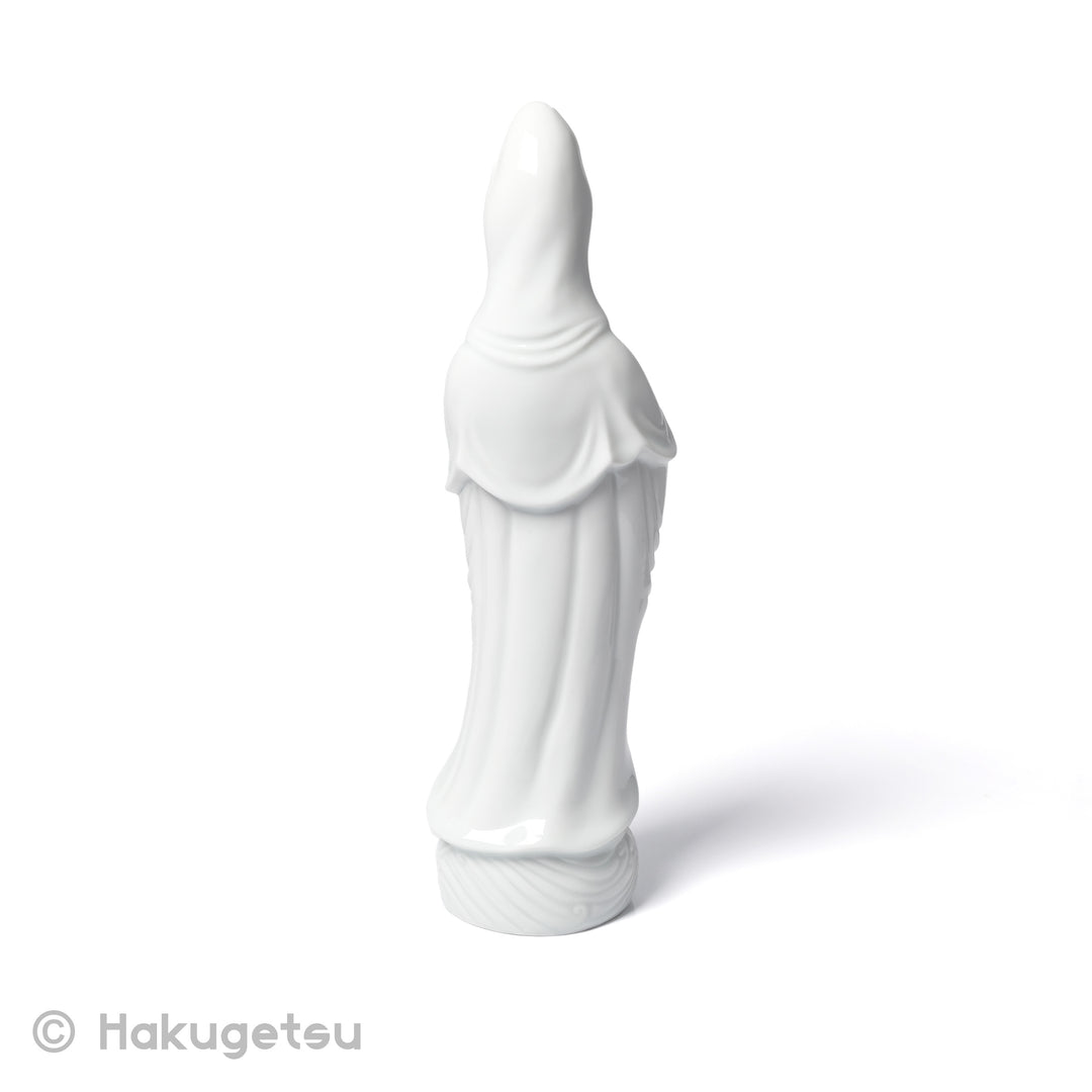 White Ceramic Statue of Āryāvalokiteśvara, Height 24cm, Nabeshima Ware - HAKUGETSU