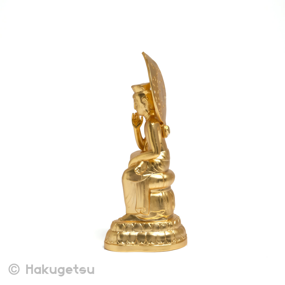 Statue of Maitreya Bodhisattva, Height 15cm Pure Gold Plating - HAKUGETSU