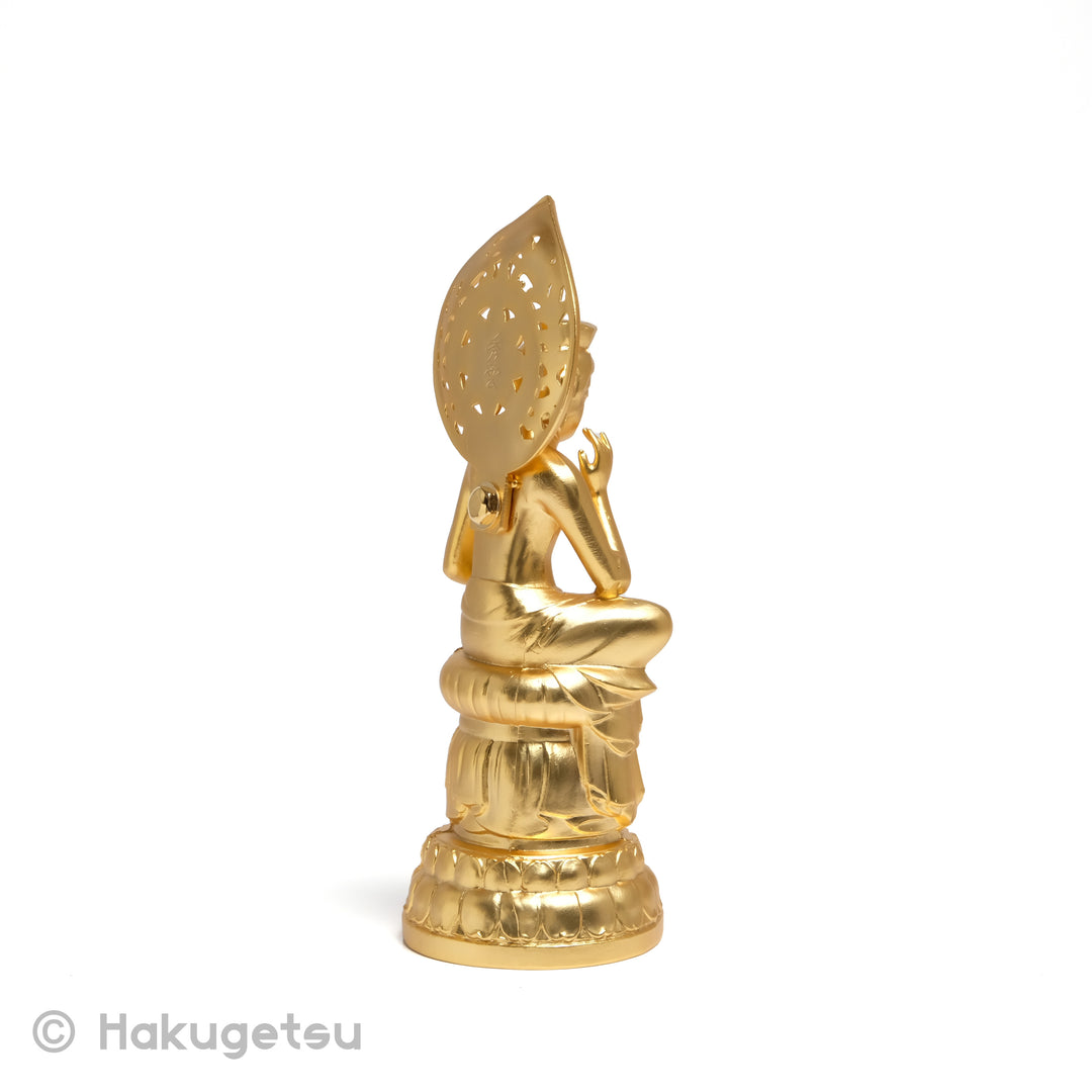 Statue of Maitreya Bodhisattva, Height 15cm Pure Gold Plating - HAKUGETSU