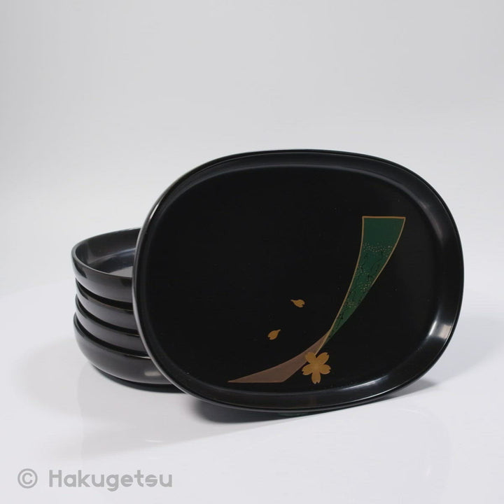 Japanese Small Serving Plate for Sweets, Set of Five [Secondhand]